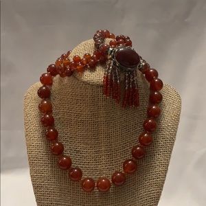Bead necklace with bracelets